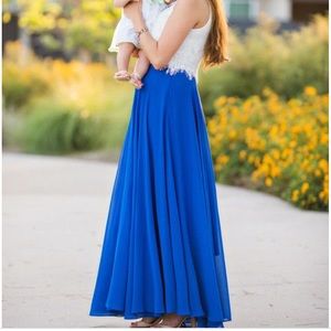 Morning Lavender Amelia blue full maxi skirt
